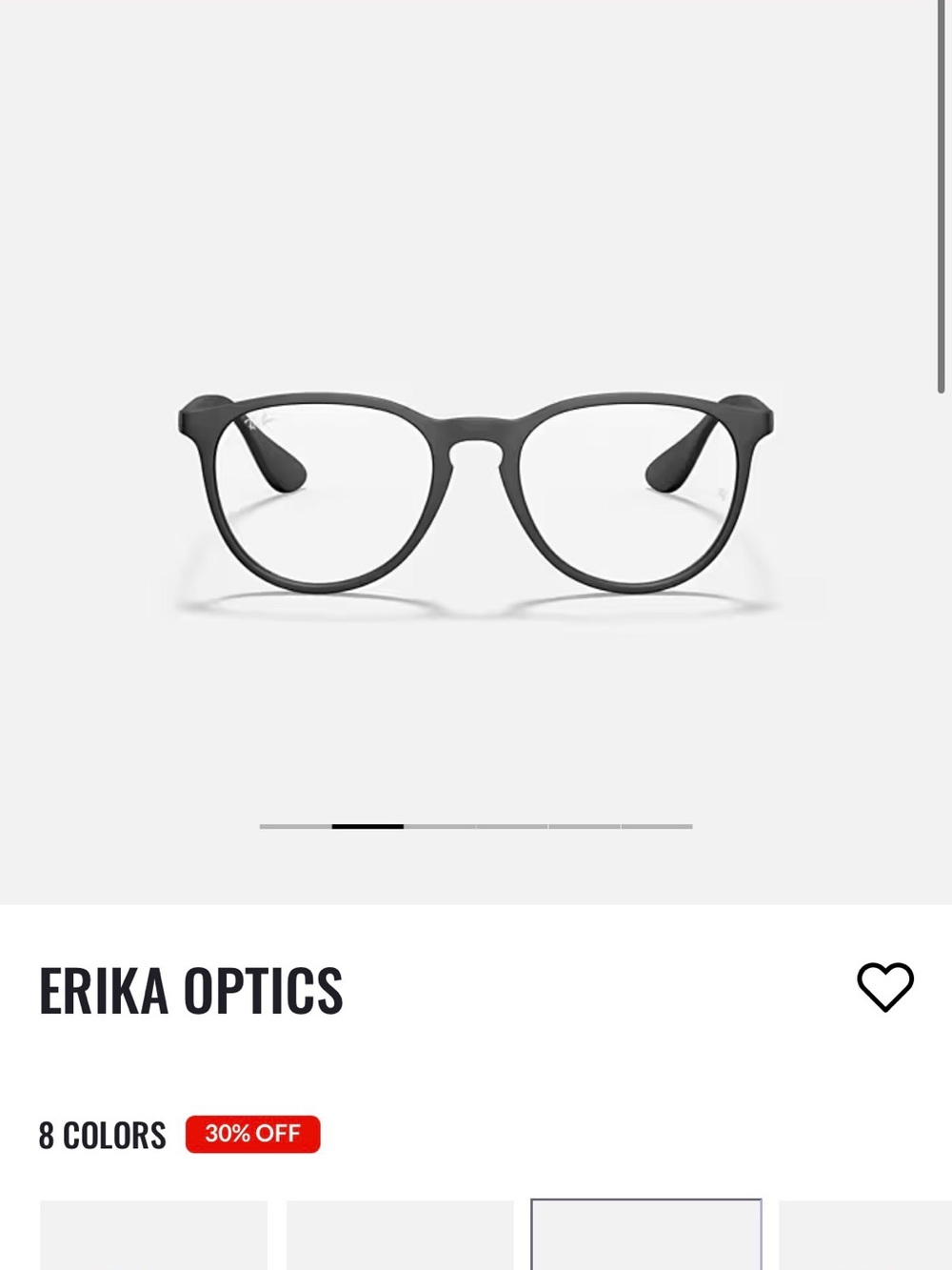 🆕 👓 Ray-Ban Erika Optics RB7046 Matte Black Phantos Glasses Frame NIB Unisex - Picture 8 of 13